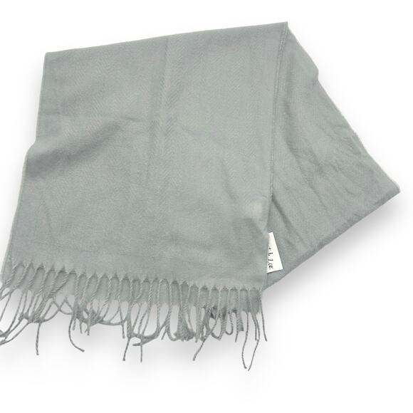 NWT Style & Co Women's Solid Fringe-Trim Scarf Light Gray Plush Soft Rectangle - Picture 16 of 16
